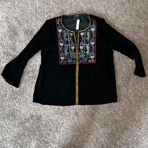 Madewell embroidered top